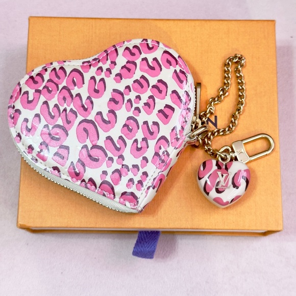 Louis Vuitton Porte Monnaie Coeur Vernis Heart Coin Purse Stephen Sprouse - Picture 3 of 8